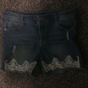 Faded glory girls denim shorts